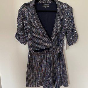 Sequined Belted Romper